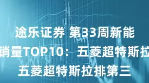 途乐证券 第33周新能源品牌销量TOP10：五菱超特斯拉排第三
